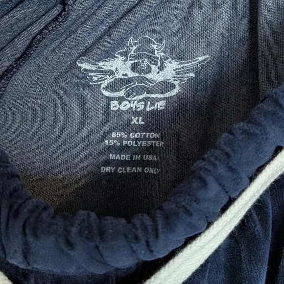Boys Lie XL Navy Oh Snap Velour Sweatpants - Piece of Reign - Hand-dyed - Angel - Picture 6 of 8